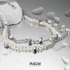 Pearl Necklace Heart Shaped Pearl Double Layered Necklace Female Detachable Light Luxury Pearl Necklace