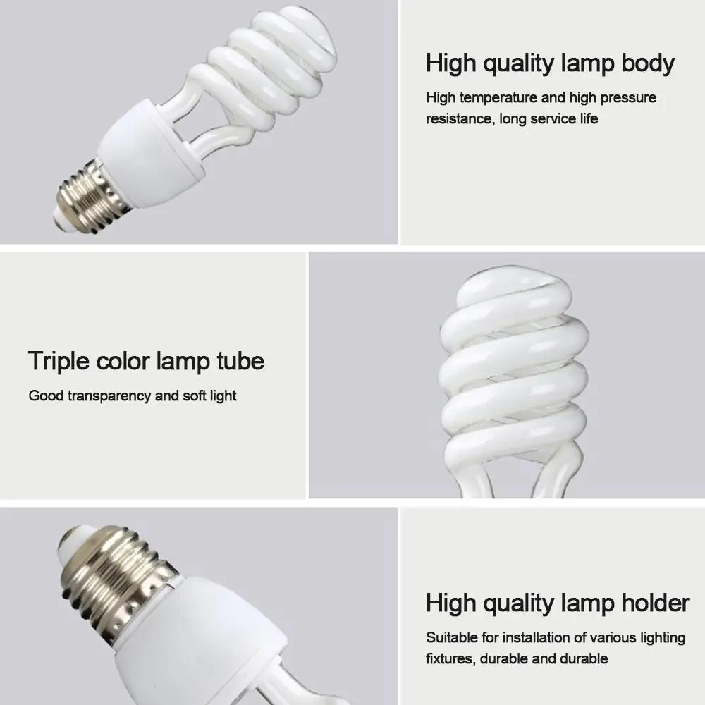 Spiral bulb Energy-saving fluorescent U lamp E27/B22 15-105W retro decorative light Bright bulb AC220V LED light home decoration