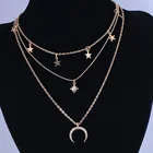 00101-44 Cheap Price New Bohemian Fashion Multilayer Chain Women Pendant Necklaces Jewelry