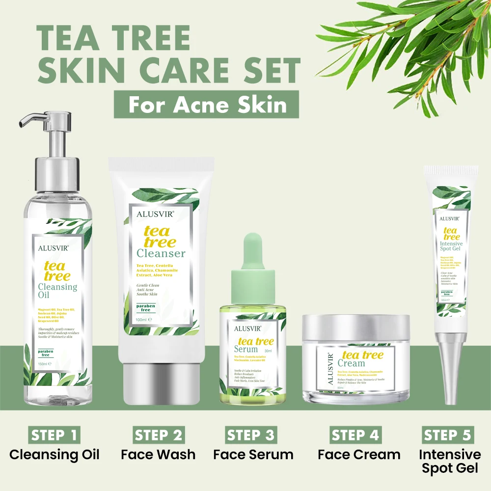 Wholesale Cosmetics Natural Tea Tree Make up Facial Cleansing Oil Makeup Remover Deep Cleansing Oil For Face