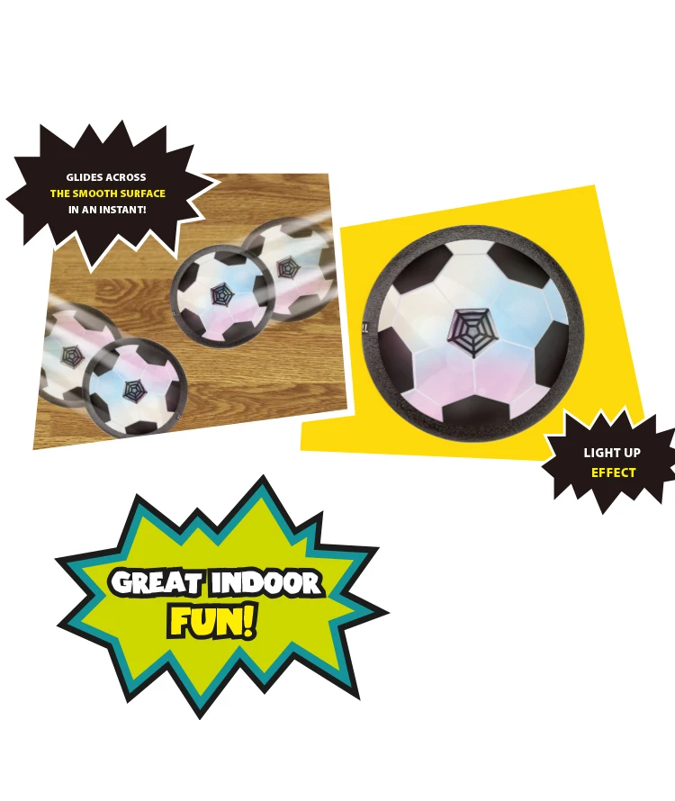 product air hover football training set 5pc indoor soccer practice kit with led light up football and 4 cones great for agility drills-3