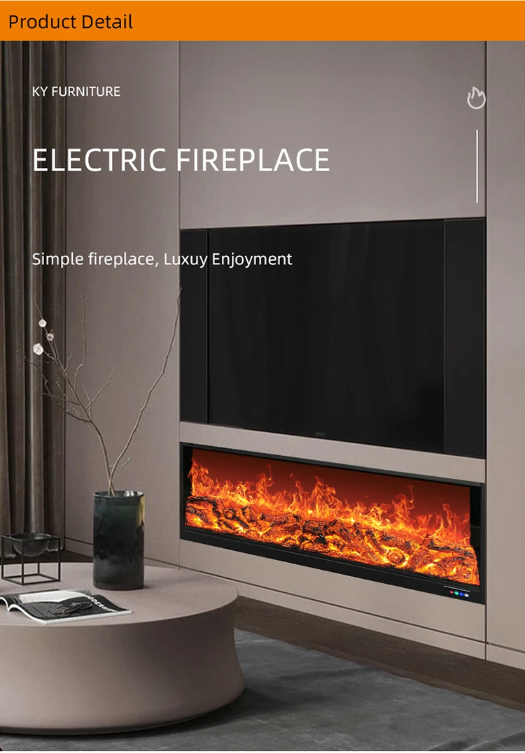 Electric Fireplace, Wall, 750 - detail 12
