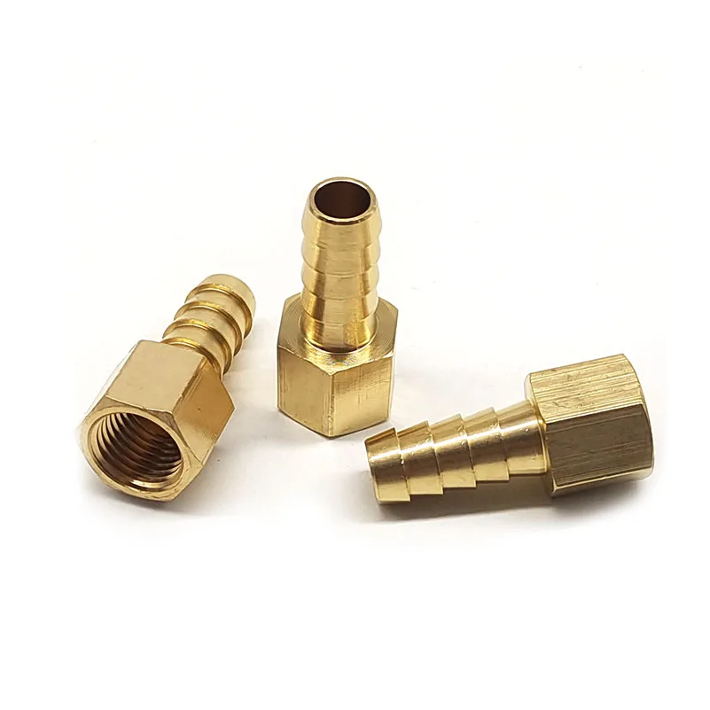 1 4 Hose Barb Tail 3 8 Female Thread Straight Brass Connector Fitting