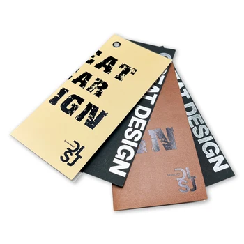 Customized design logo with concave convex letters, high-quality clothing label, hanging tag with rope, special paper printing