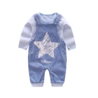 Clothes Manufacturer Supply Spring Cotton Elastic Long Sleeves Baby 3pcs Clothes