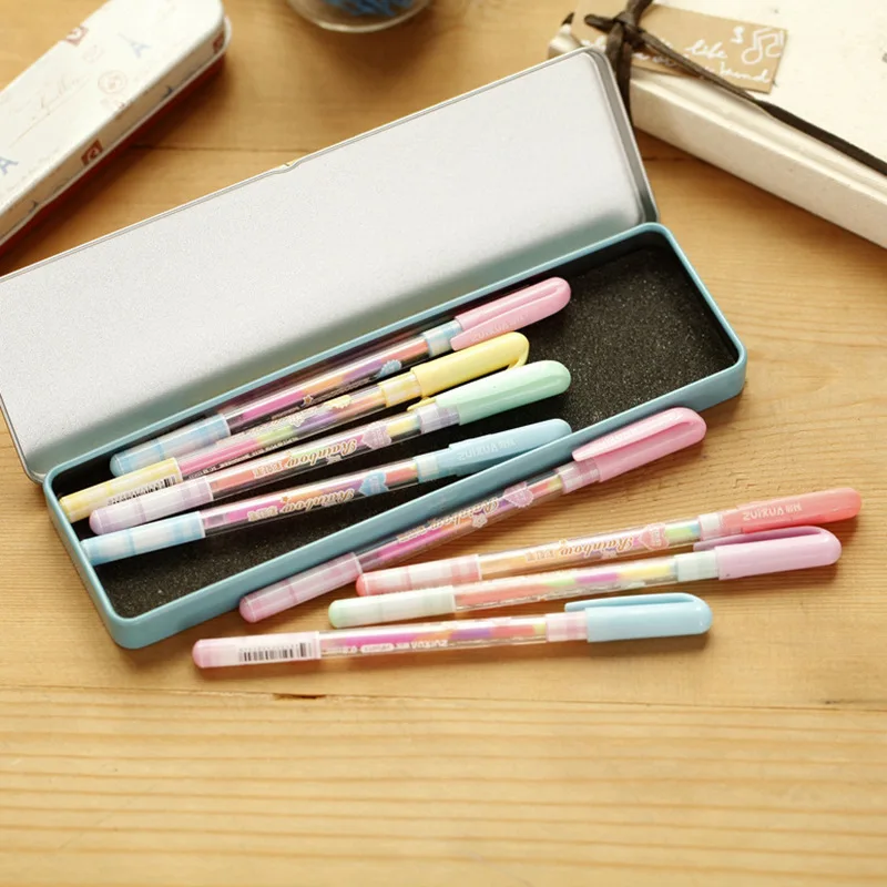 Creative Korea Style Stationery Beautiful Colorful Rainbow Gel Pens
