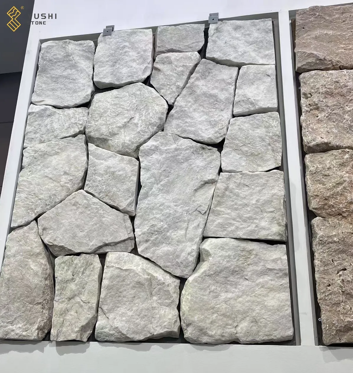 YUSHI Exterior Wall Culture Stone Random Shape Panels Natural Slate Stone Wall Cladding manufacture