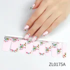 Polish Hot Sale 20 Strips Beautiful 3D Bronzing Colorful Various Patterns Nail Polish Nail Stickers