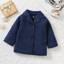 Winter fashion kids girls solid coat design clothing high quality long sleeve children's boys clothes Korean jacket