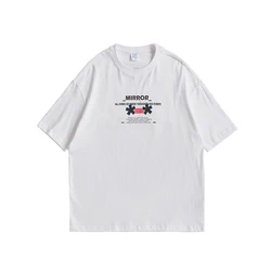Wholesale Summer Harajuku Funny Men Tshirt Loose Fit Streetwear Printed Oversized T-shirt