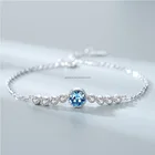 Silver Bracelet Popular S925 Sterling Silver Bracelet High-end Austrian Crystal Bracelet Jewelry Bangles Wholesale