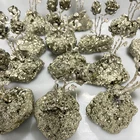 Stone Silver Wholesale Natural Crystal Rough Stone Carvings Healing Iron Pyrite With The Silver Flowers