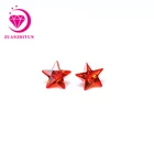 Stone Loose CZ Stone Five-Pointed Star Cut Orange Color Cubic Zirconia Price Per Gram For Sale