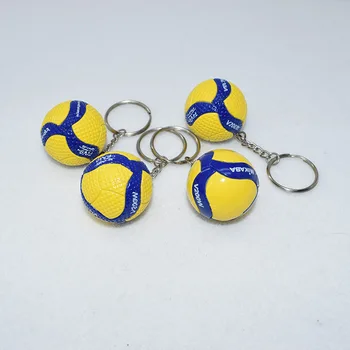 In Stock Wholesale 3D Mini Volleyball keychain Football Key Chains