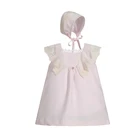 Clothes Customized Brand Soft Cotton Lace Woven Wear Clothes Romper Baby Girl Romper Dress And Cap 2 Pcs S For Daily