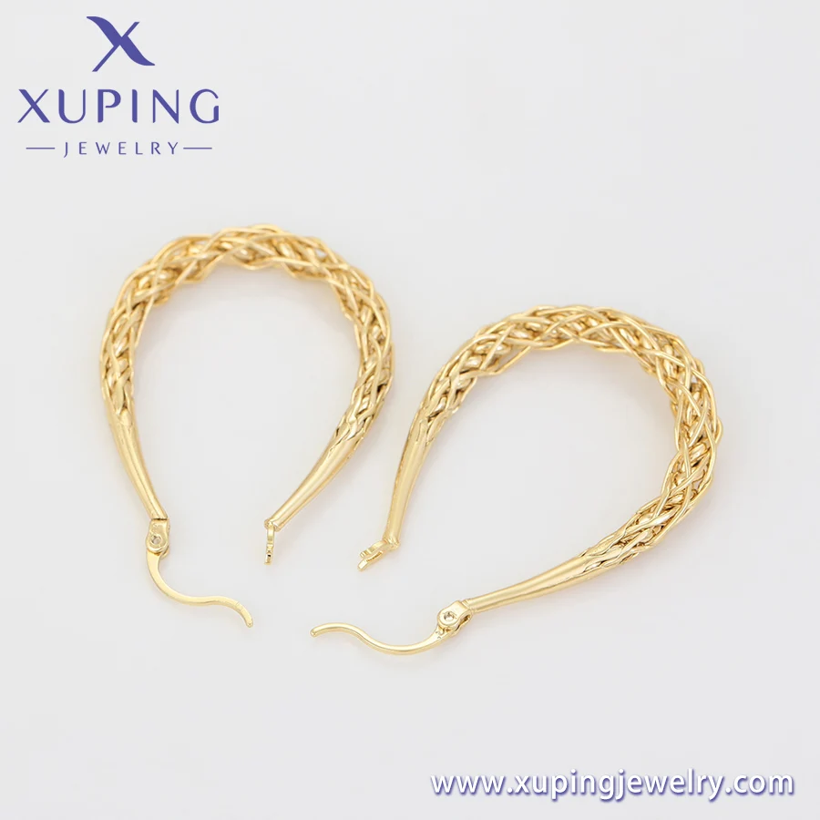 X000765685 xuping jewelry fashion simple Hollow out earring 14K gold hoop earrings fine jewelry earrings women luxury 2023