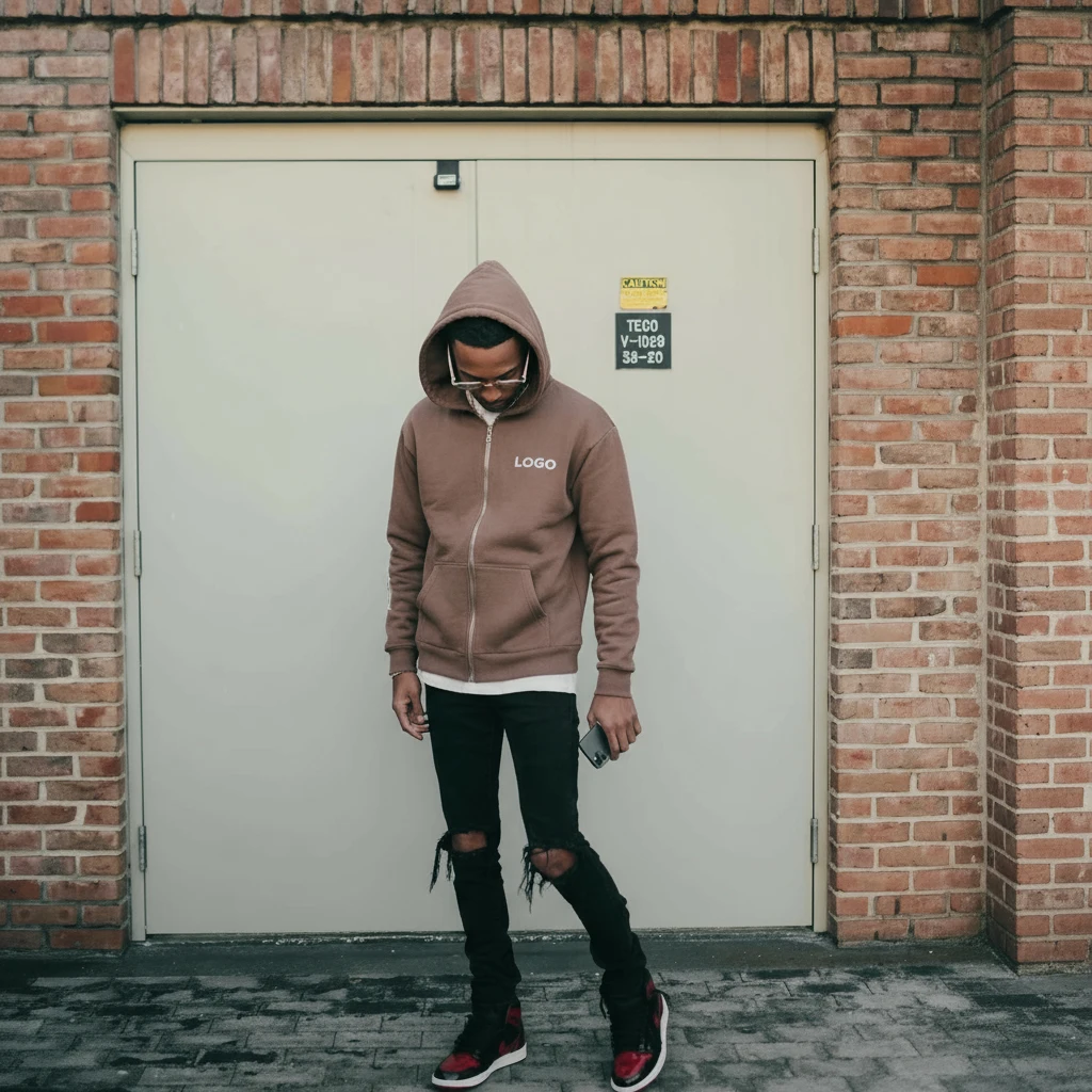 product vintage acid wash oversized boxy cropped hoodie custom heavyweight cotton streetwear embroidery design zip up hoodie for men-1