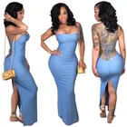 2021 Sexy Dresses For Night Club Backless Long Dress Woman Solid Multi-color Maxi Dress Sundress