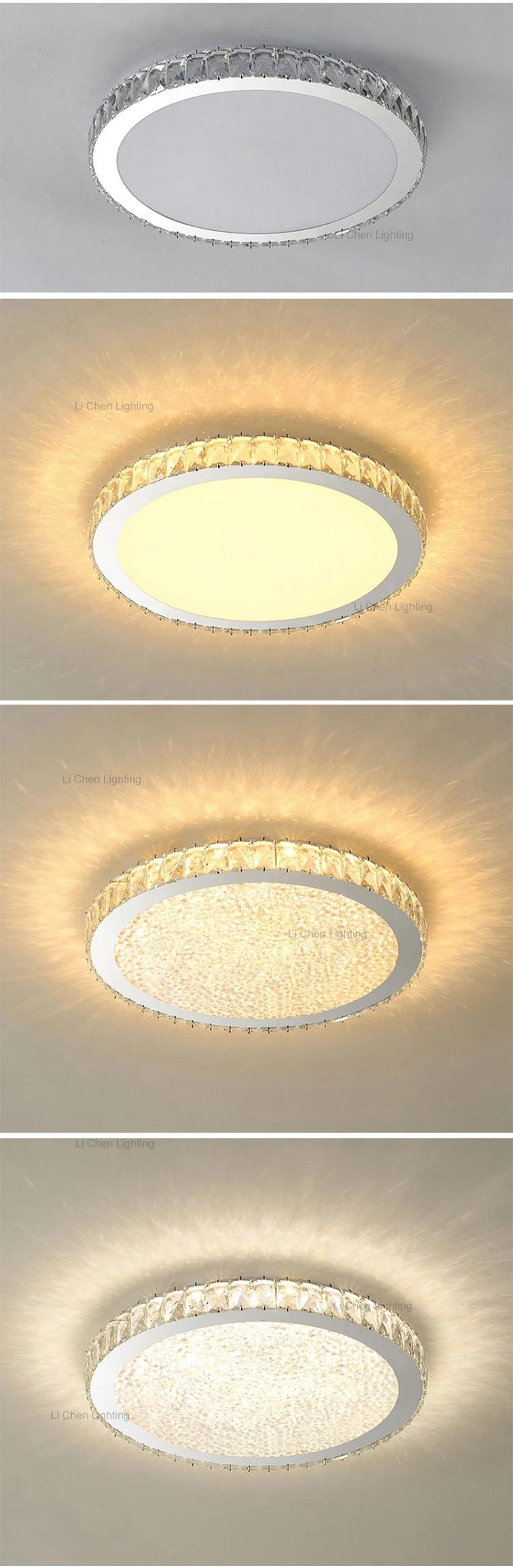 c0065 luxury style home hotel villa indoor decoration crystal modern square round led ceiling lamp -1