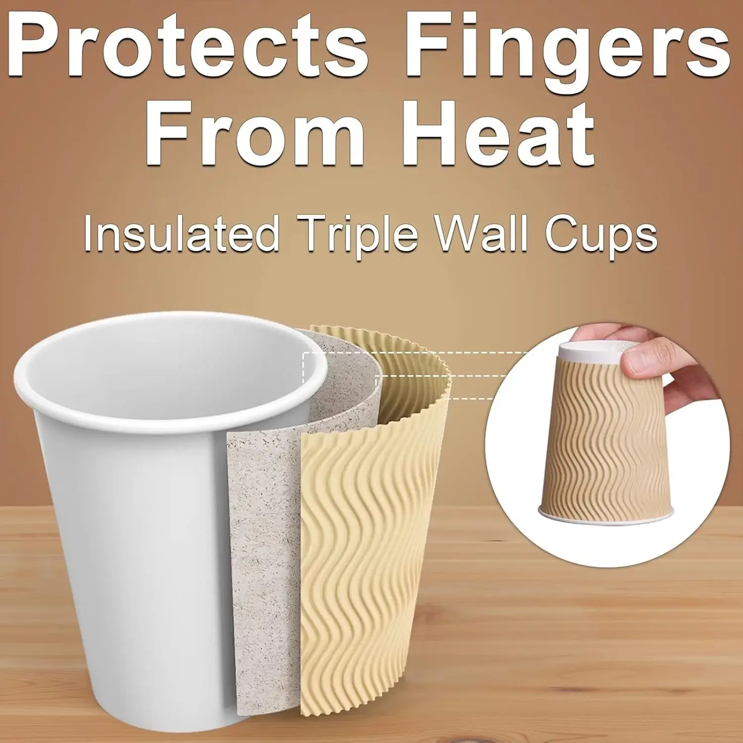 product disposable biodegradable double wall insulated 12 oz hot coffee cups 100 pcs brown-1