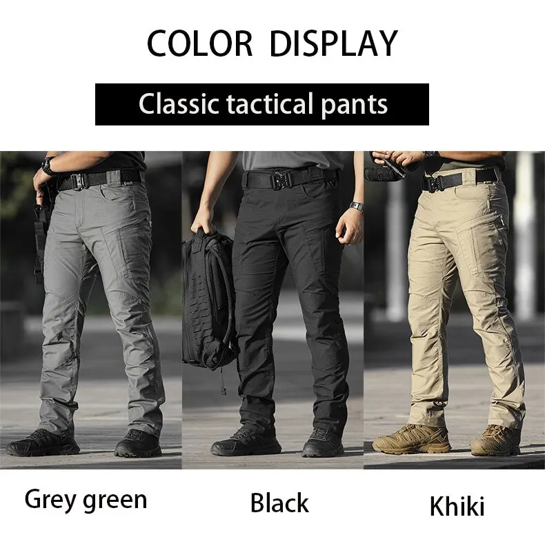 Green Mens Trousers Cargo Pants Tactical Pant 65 Polyester 35 Cotton