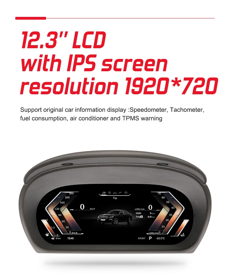 12.3'' Digital Cluster Speedometer For Bmw 3 Series E90 E91 E92