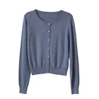 Cardigan Sweater New Style Autumn Coats Leisurely Knitted Cardigan Long Sleeve Collar Women Sweater