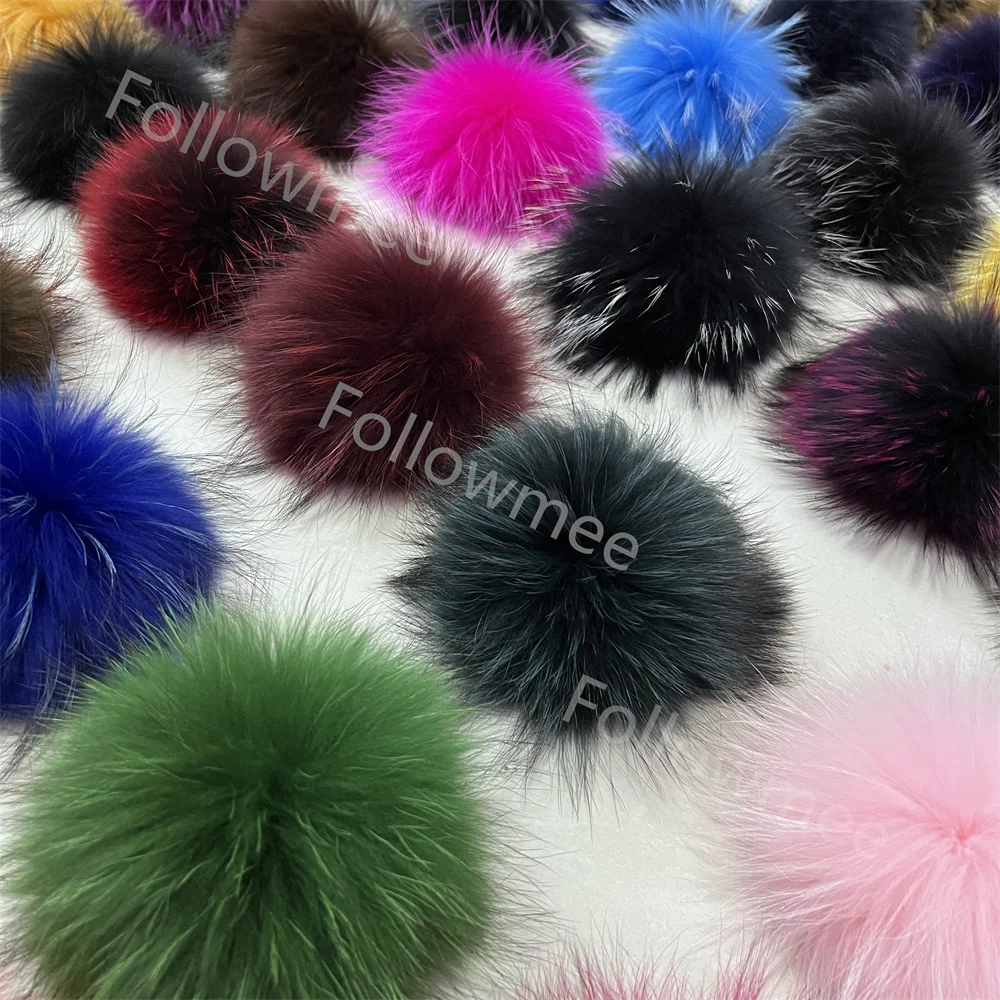 Lovely Colorful Genuine Raccoon Fur Pom Poms 100 Real Raccoon Fur