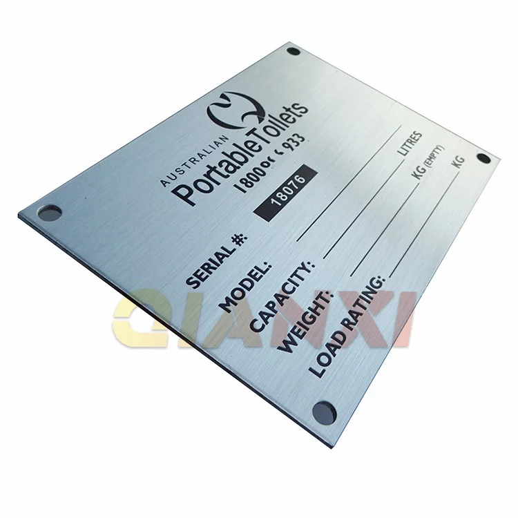 product custom laser engraved aluminum machine nameplate ss etching metal label etched stainless steel name plate-4