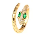 Ring Cz Rings Wholesale Price Stackable Snake Ring Rainbow Gold CZ Ring