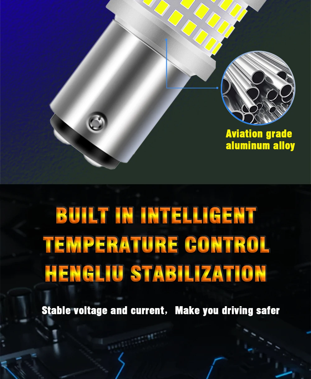 9-80v signal light BAU15S PY21W LED Car Tail Bulb Brake Lights Reverse Lamp Daytime Running Signal Light 3156-3157 led bulb