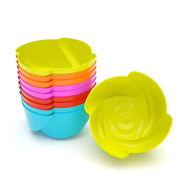 Silicone Muffin Cup Silicone Cake Mold Jelly Pudding Handmade Soap Mold Baking Tools