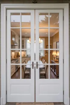 ALUFRONT NFRC French Glass Doors Interior Aluminum Framed Hinged for Villas With  Aluminum Alloy