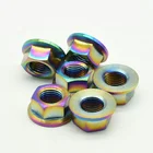 Titanium Flange Alloy M6 M8 M10 M12 TITANIUM Flange Nut DIN6923 Gr5 Titanium Alloy