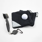 Towel Terry Custom Amphibian Wet And Dry Microfiber Golf Towel Set With Brush Terry Weave Custom Logo