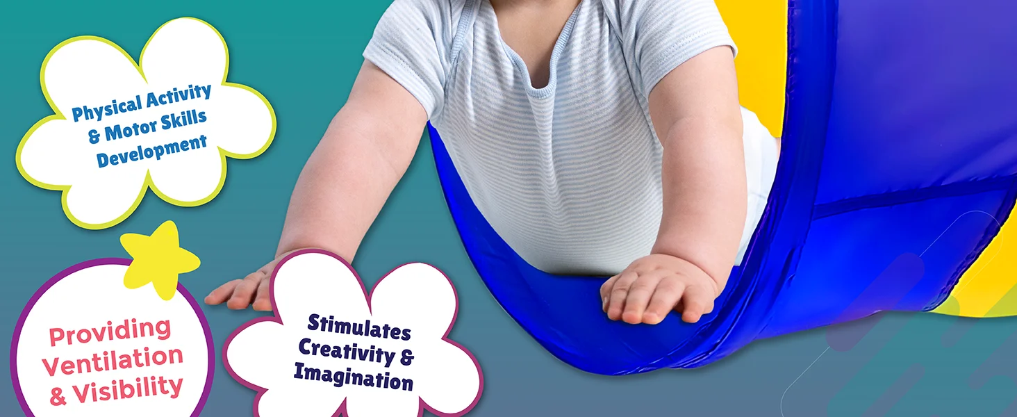 product customized crawl tunnels with see through sides pop up baby crawling backyard tunnel unisex portable toy tent boys-7