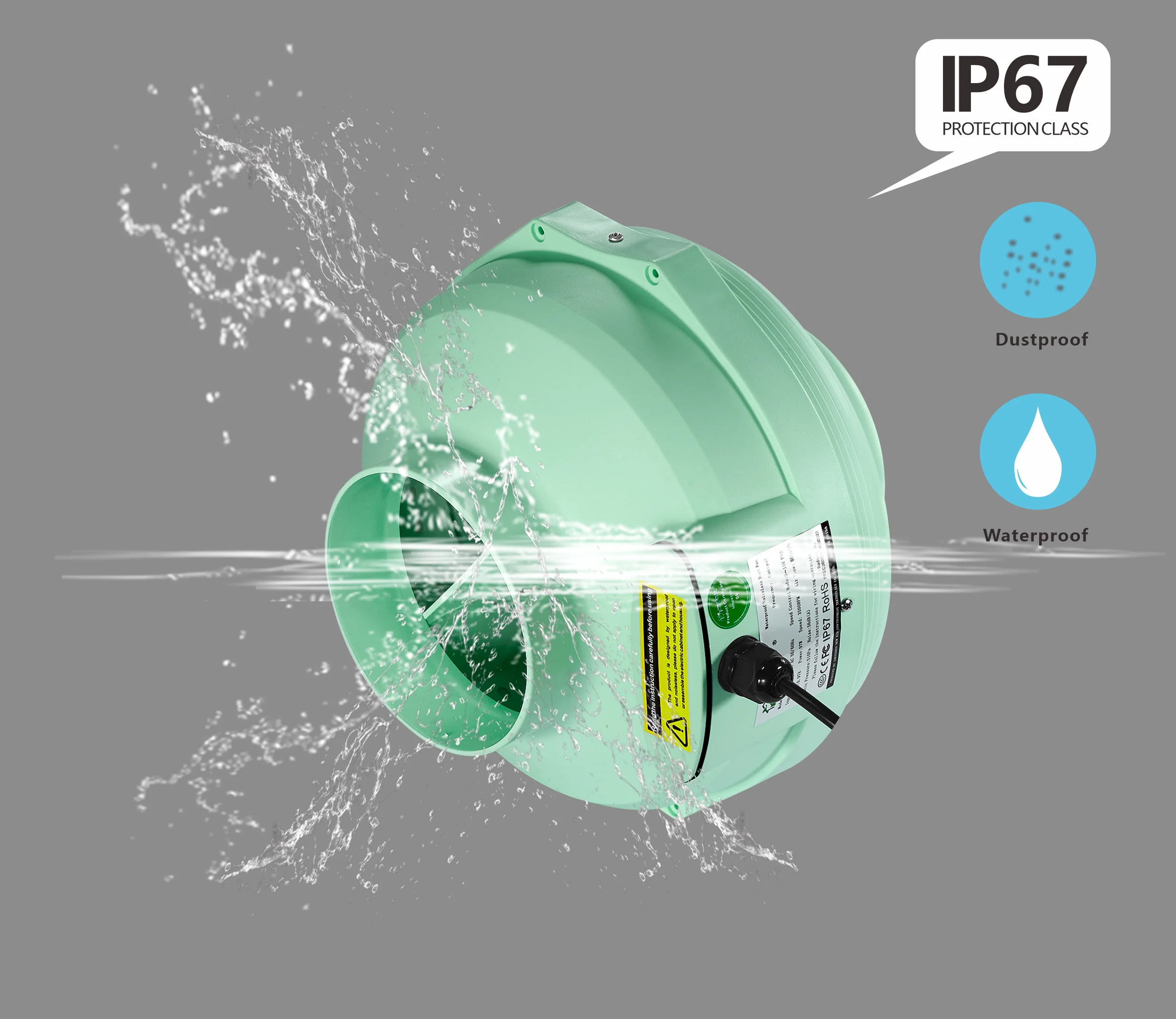 Centrifugal Fan, Inline, Waterproof - detail 8