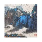 Art High Performance Desk Art Painting 25*25*1Cm Chinese Painting Decoration