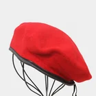 Red High Quality Durable Using Various Flower Red Military Hat Beret