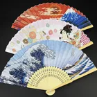 Fan Hand Fan Factory High-Quality Vintage Style Silk Folding Hand Fan Wedding Hand Fan Bamboo Hand Fan
