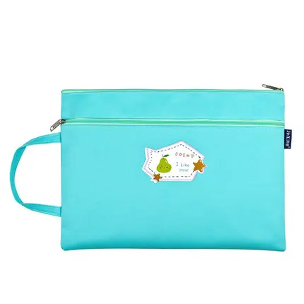 Custom Female large capacity Fashion 3 Layers storage files bag Canvas Zipper Collection Storage handbag