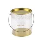 Pvc Tin Box Tin Pvc Tin Bucket Food Grade Clear Pvc Pail Gallon Bucket With Tin Lid Candy Chocolate Pvc Plastic Box