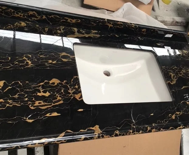 ydstone black portoro marble tiles cut to size for indoor decoration balcony waterstone floor tiles for exterior-8