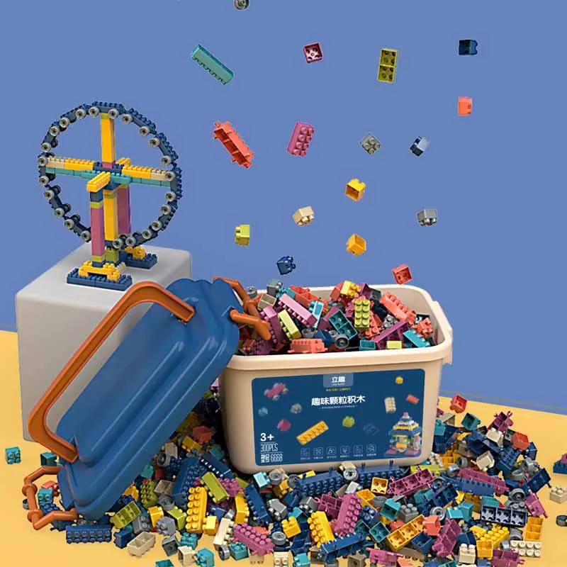 600PCS Plastic Educational Fun Games Big Building Block toys Set for Children