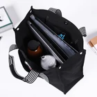 Bag Handbag Pu Bottom Canvas Bag Single Shoulder Large Capacity Cotton Bag Custom Handbag