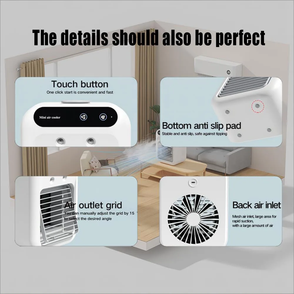 Portable Air Conditioner, USB, Battery - detail 12