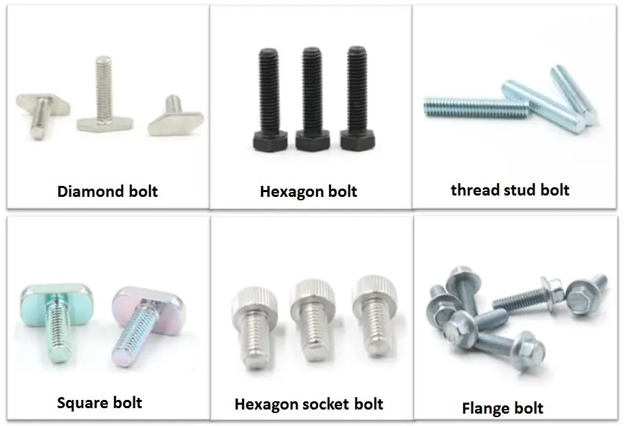 pan head/button head/square head/hex head 8.8 flange bolts custom bolt