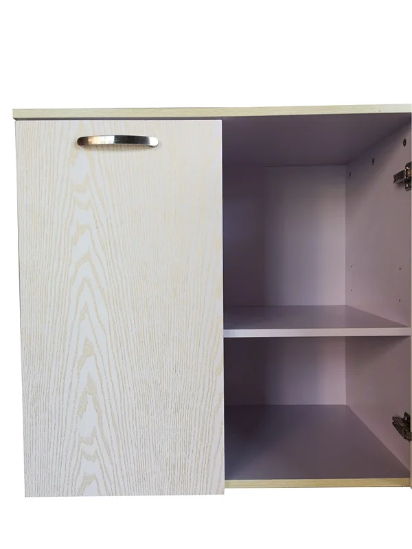 Home furniture golden oak color two door pvc door base kitchen cabinet  modern