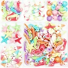 Shell Plastic Beads Wholesale Popular Assorted Starfish Sea Horse Shell Shaped Sea Creatures Plastic Beads