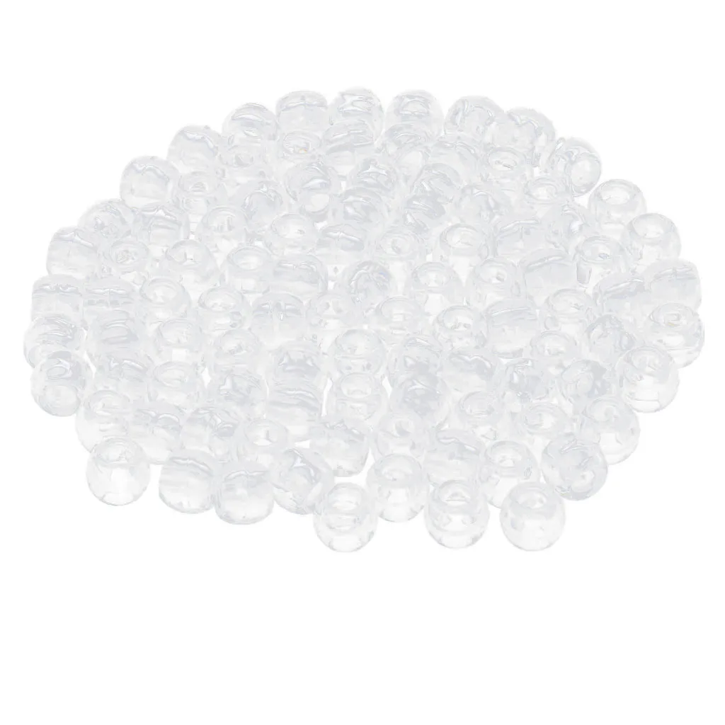 100PCS Hair Braid Beads Antique Dreads Decoration Pendants Clear